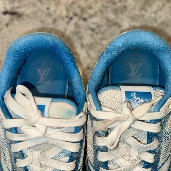 Louis Vuitton Trainer Low ‘Velcro Strap - Light Blue Monogram Denim’ - Picture 6 of 12